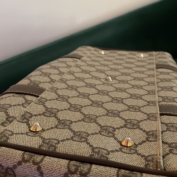 1980s Gucci GG Supreme Boston Speedy Carryall Handbag - Picture 15 of 16